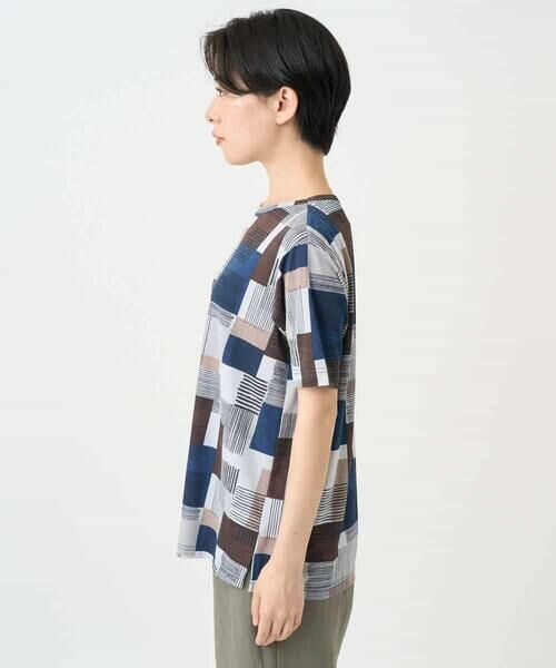 Maison de CINQ / メゾン ドゥ サンク カットソー | [接触冷感・速乾]ルービックブロックプリントカットソー | 詳細4