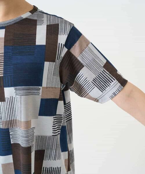 Maison de CINQ / メゾン ドゥ サンク カットソー | [接触冷感・速乾]ルービックブロックプリントカットソー | 詳細7