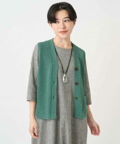 Maison de CINQ / メゾン ドゥ サンク ベスト | ペーパーヤーンニットジレ