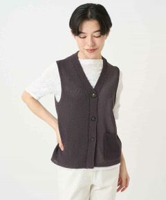 Maison de CINQ / メゾン ドゥ サンク ベスト | ペーパーヤーンニットジレ