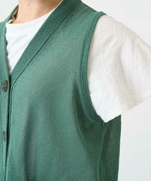 Maison de CINQ / メゾン ドゥ サンク ベスト | ペーパーヤーンニットジレ | 詳細22