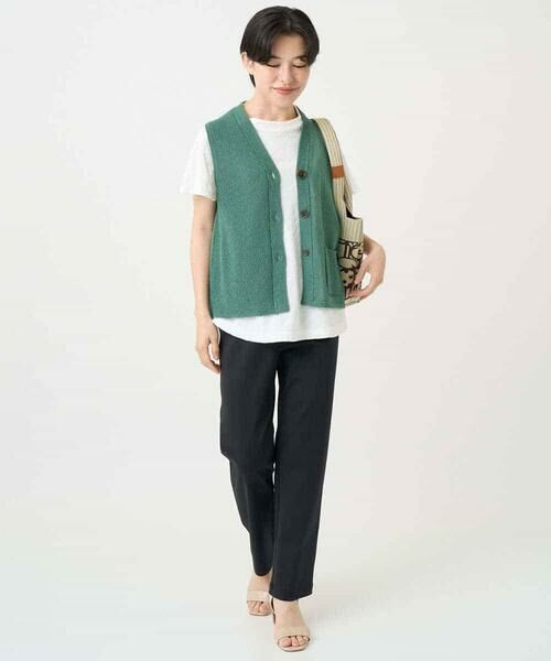 Maison de CINQ / メゾン ドゥ サンク ベスト | ペーパーヤーンニットジレ | 詳細27