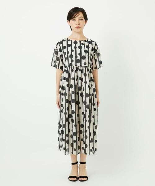 Maison de CINQ / メゾン ドゥ サンク ロング・マキシ丈ワンピース | ドットストライプシアーワンピース | 詳細2