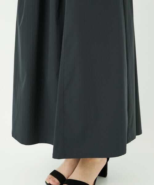 Maison de CINQ / メゾン ドゥ サンク ロング・マキシ丈スカート | [撥水加工]タフタギャザーフレアスカート | 詳細9