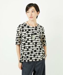 Maison de CINQ / メゾン ドゥ サンク カットソー | ドライタッチドットボーダーカットソー