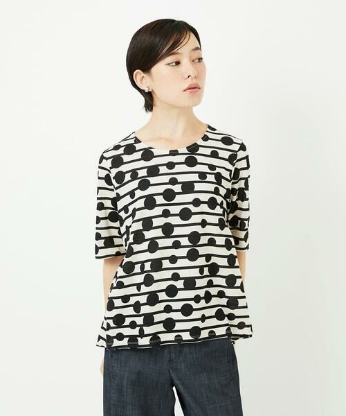 Maison de CINQ / メゾン ドゥ サンク カットソー | ドライタッチドットボーダーカットソー | 詳細3