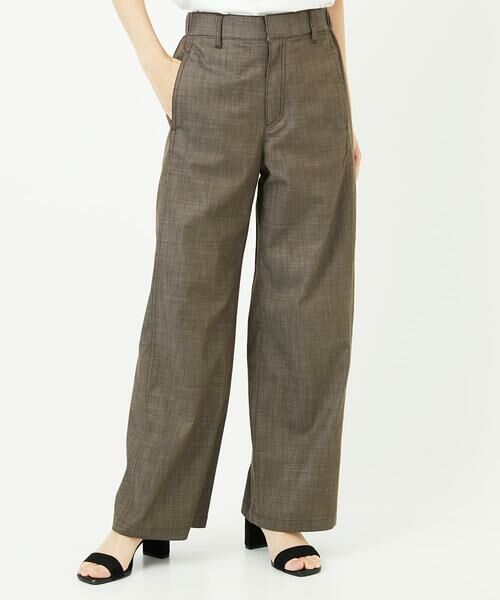 Maison de CINQ / メゾン ドゥ サンク チノ・ワークパンツ | デニム調シャンブレーストレッチワイドパンツ | 詳細1