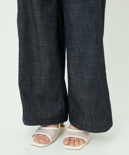 Maison de CINQ / メゾン ドゥ サンク チノ・ワークパンツ | デニム調シャンブレーストレッチワイドパンツ | 詳細9
