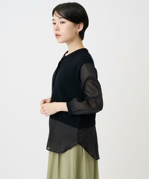 Maison de CINQ / メゾン ドゥ サンク カーディガン・ボレロ | シアーコットンニットカーディガン | 詳細2