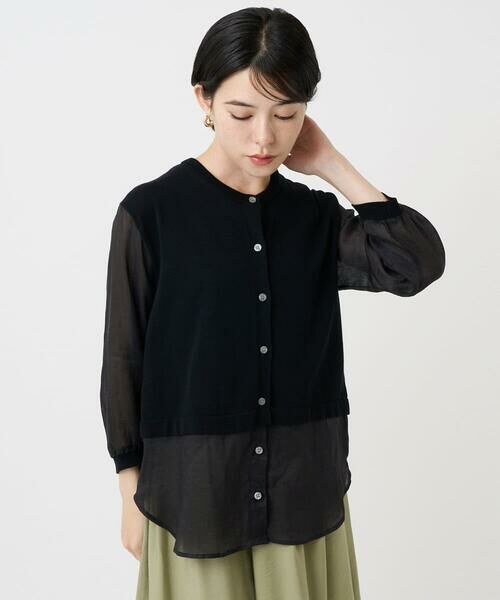 Maison de CINQ / メゾン ドゥ サンク カーディガン・ボレロ | シアーコットンニットカーディガン | 詳細3