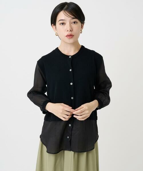 Maison de CINQ / メゾン ドゥ サンク カーディガン・ボレロ | シアーコットンニットカーディガン | 詳細4