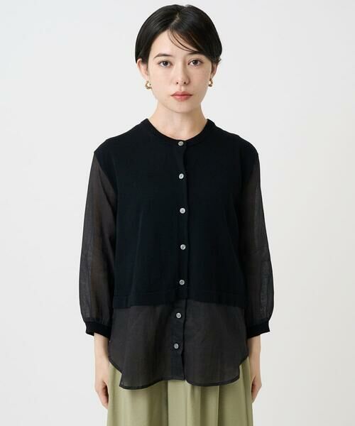 Maison de CINQ / メゾン ドゥ サンク カーディガン・ボレロ | シアーコットンニットカーディガン | 詳細5