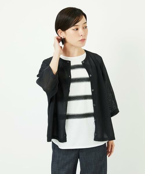 Maison de CINQ / メゾン ドゥ サンク カーディガン・ボレロ | ペーパーヤーンドルマンスリーブカーディガン | 詳細3