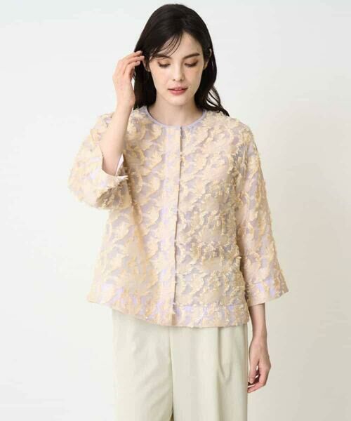 Maison de CINQ / メゾン ドゥ サンク シャツ・ブラウス | カットジャガードブラウス | 詳細1