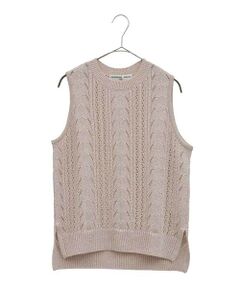 Maison de CINQ / メゾン ドゥ サンク ベスト | 透かし編みニットベスト
