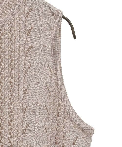 Maison de CINQ / メゾン ドゥ サンク ベスト | 透かし編みニットベスト | 詳細3