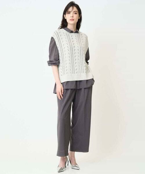 Maison de CINQ / メゾン ドゥ サンク ベスト | 透かし編みニットベスト | 詳細21