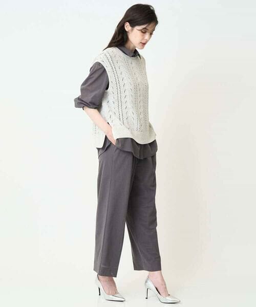 Maison de CINQ / メゾン ドゥ サンク ベスト | 透かし編みニットベスト | 詳細22