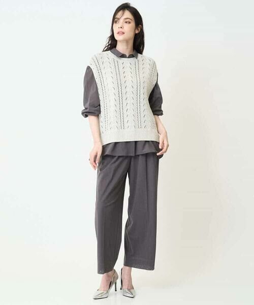 Maison de CINQ / メゾン ドゥ サンク ベスト | 透かし編みニットベスト | 詳細23