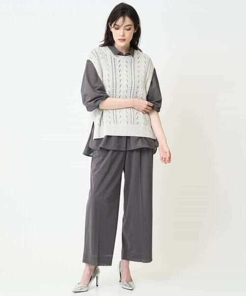 Maison de CINQ / メゾン ドゥ サンク ベスト | 透かし編みニットベスト | 詳細24