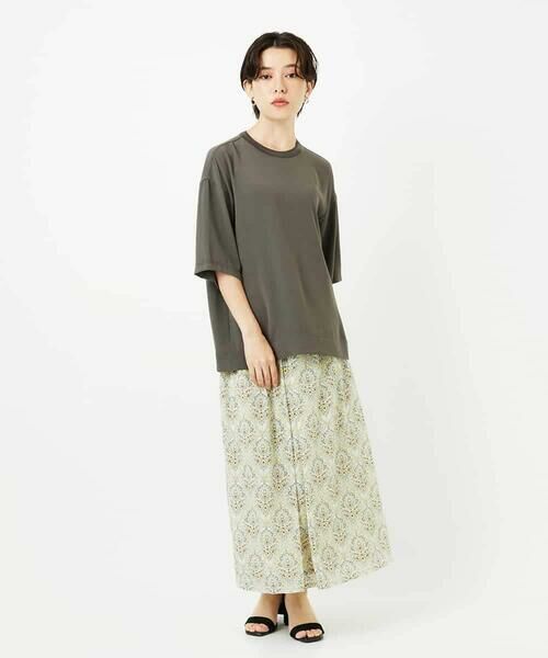 Maison de CINQ / メゾン ドゥ サンク ロング・マキシ丈スカート | [セットアップ対応]エキゾチックダマスクプリントスカート | 詳細18