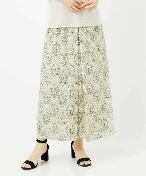 Maison de CINQ / メゾン ドゥ サンク ロング・マキシ丈スカート | [セットアップ対応]エキゾチックダマスクプリントスカート | 詳細2