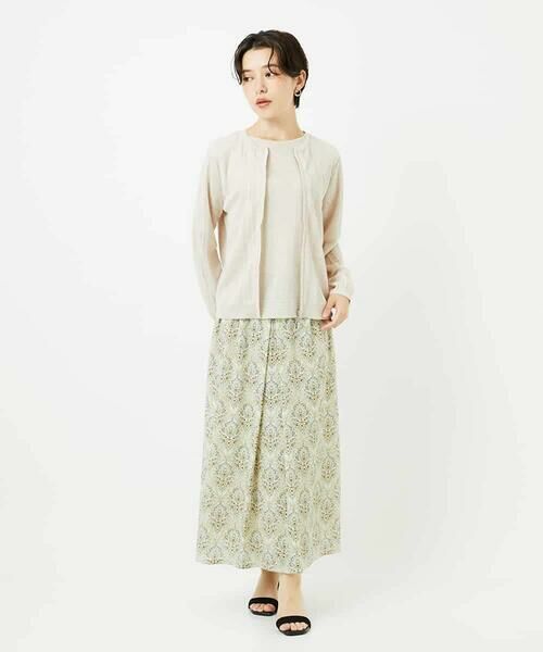 Maison de CINQ / メゾン ドゥ サンク ロング・マキシ丈スカート | [セットアップ対応]エキゾチックダマスクプリントスカート | 詳細20