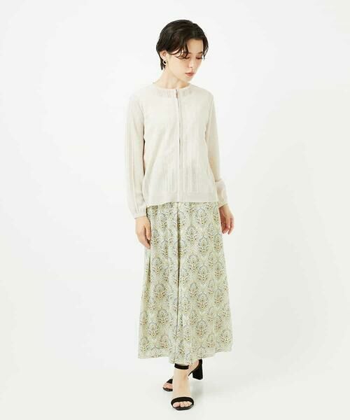 Maison de CINQ / メゾン ドゥ サンク ロング・マキシ丈スカート | [セットアップ対応]エキゾチックダマスクプリントスカート | 詳細21