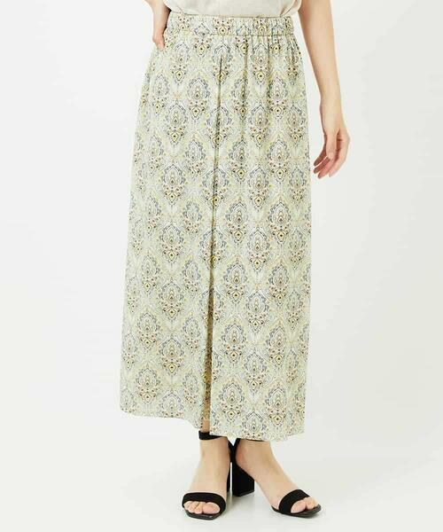 Maison de CINQ / メゾン ドゥ サンク ロング・マキシ丈スカート | [セットアップ対応]エキゾチックダマスクプリントスカート | 詳細3