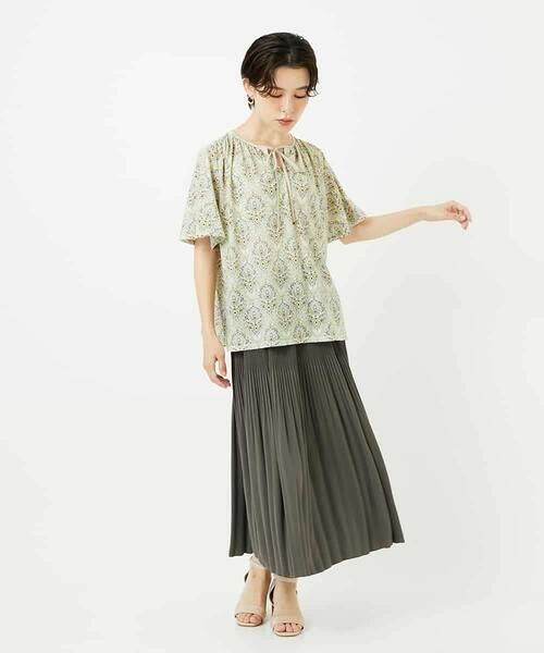 Maison de CINQ / メゾン ドゥ サンク カットソー | [セットアップ対応]エキゾチックダマスクプリントカットソー | 詳細16