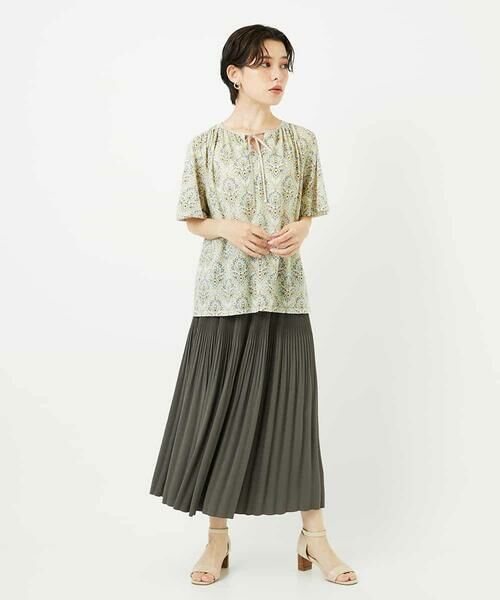 Maison de CINQ / メゾン ドゥ サンク カットソー | [セットアップ対応]エキゾチックダマスクプリントカットソー | 詳細18