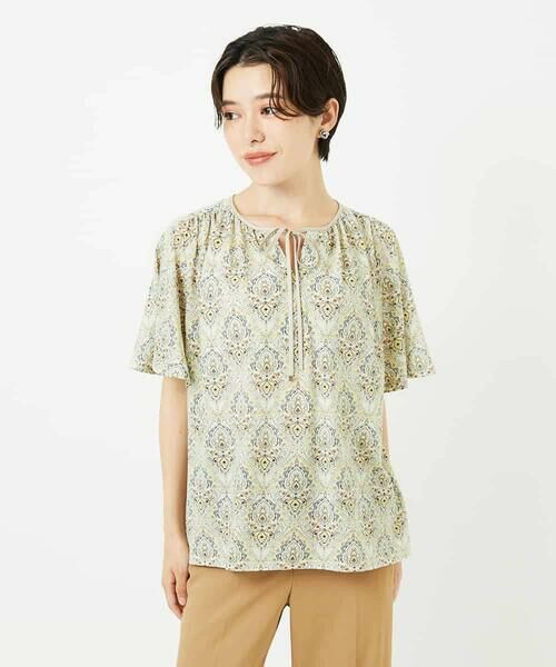 Maison de CINQ / メゾン ドゥ サンク カットソー | [セットアップ対応]エキゾチックダマスクプリントカットソー | 詳細3