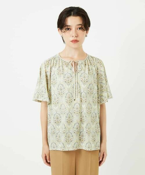 Maison de CINQ / メゾン ドゥ サンク カットソー | [セットアップ対応]エキゾチックダマスクプリントカットソー | 詳細4