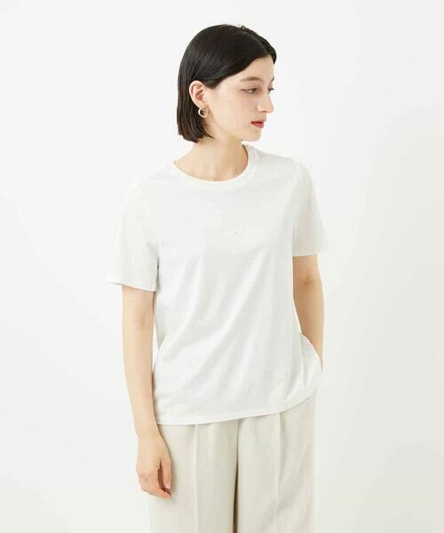 Maison de CINQ / メゾン ドゥ サンク カットソー | オリジナルモチーフTシャツ（ホワイト）