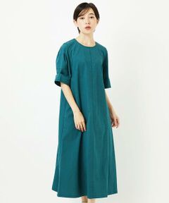 Maison de CINQ / メゾン ドゥ サンク ロング・マキシ丈ワンピース | 【小さいサイズ】配色ステッチ立体スリーブワンピース