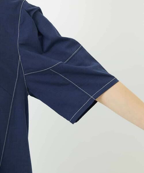 Maison de CINQ / メゾン ドゥ サンク ロング・マキシ丈ワンピース | 【小さいサイズ】配色ステッチ立体スリーブワンピース | 詳細11