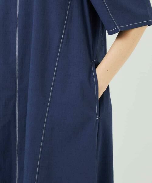 Maison de CINQ / メゾン ドゥ サンク ロング・マキシ丈ワンピース | 【小さいサイズ】配色ステッチ立体スリーブワンピース | 詳細12