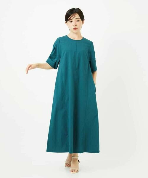 Maison de CINQ / メゾン ドゥ サンク ロング・マキシ丈ワンピース | 【小さいサイズ】配色ステッチ立体スリーブワンピース | 詳細4