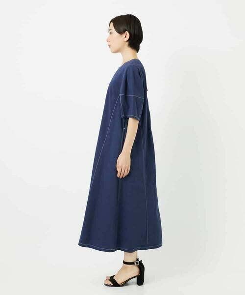 Maison de CINQ / メゾン ドゥ サンク ロング・マキシ丈ワンピース | 【小さいサイズ】配色ステッチ立体スリーブワンピース | 詳細8