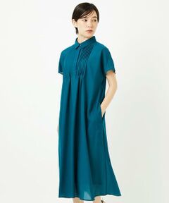 Maison de CINQ / メゾン ドゥ サンク ロング・マキシ丈ワンピース | 【小さいサイズ /洗濯機で洗える】ピンタックデザインシルエットワンピース