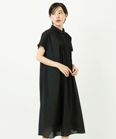 Maison de CINQ / メゾン ドゥ サンク ロング・マキシ丈ワンピース | 【小さいサイズ /洗濯機で洗える】ピンタックデザインシルエットワンピース