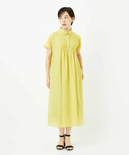 Maison de CINQ / メゾン ドゥ サンク ロング・マキシ丈ワンピース | 【小さいサイズ /洗濯機で洗える】ピンタックデザインシルエットワンピース | 詳細4