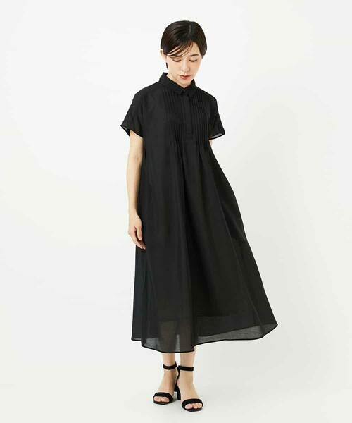 Maison de CINQ / メゾン ドゥ サンク ロング・マキシ丈ワンピース | 【小さいサイズ /洗濯機で洗える】ピンタックデザインシルエットワンピース | 詳細5