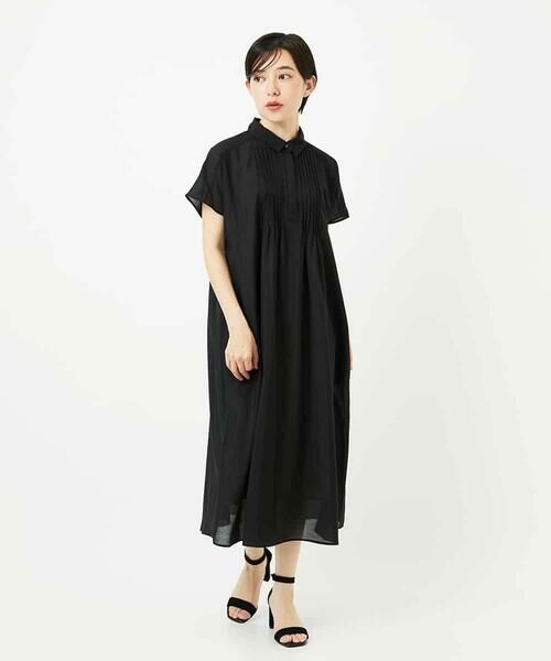 Maison de CINQ / メゾン ドゥ サンク ロング・マキシ丈ワンピース | 【小さいサイズ /洗濯機で洗える】ピンタックデザインシルエットワンピース | 詳細6