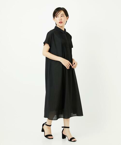 Maison de CINQ / メゾン ドゥ サンク ロング・マキシ丈ワンピース | 【小さいサイズ /洗濯機で洗える】ピンタックデザインシルエットワンピース | 詳細7