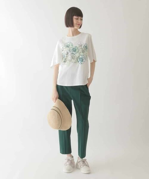 Maison de CINQ / メゾン ドゥ サンク カットソー | 【小さいサイズ/接触冷感】フラワープリントコットンカットソー | 詳細10