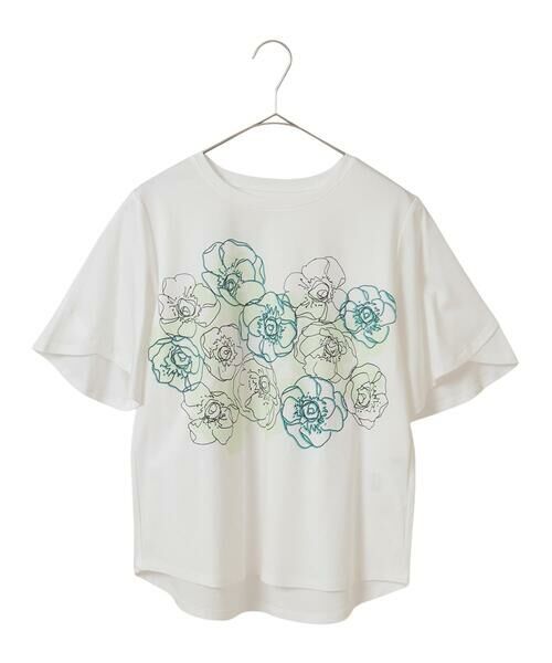 Maison de CINQ / メゾン ドゥ サンク カットソー | 【小さいサイズ/接触冷感】フラワープリントコットンカットソー | 詳細17