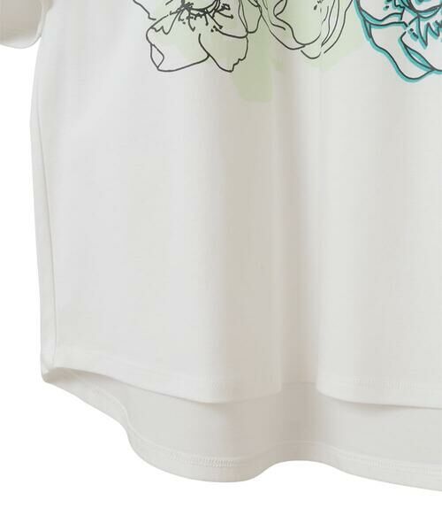 Maison de CINQ / メゾン ドゥ サンク カットソー | 【小さいサイズ/接触冷感】フラワープリントコットンカットソー | 詳細21