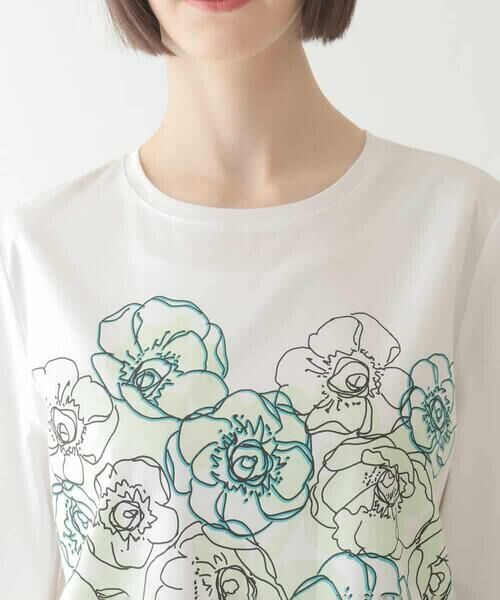 Maison de CINQ / メゾン ドゥ サンク カットソー | 【小さいサイズ/接触冷感】フラワープリントコットンカットソー | 詳細5