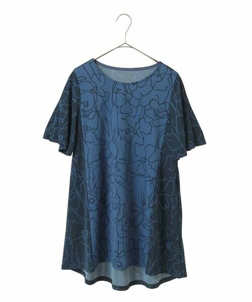 Maison de CINQ / メゾン ドゥ サンク チュニック | 【小さいサイズ】カトレア柄バイカラーデザインチュニック | 詳細14